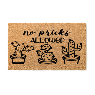 No Pricks Allowed Doormat - Unicorn Fart Productions